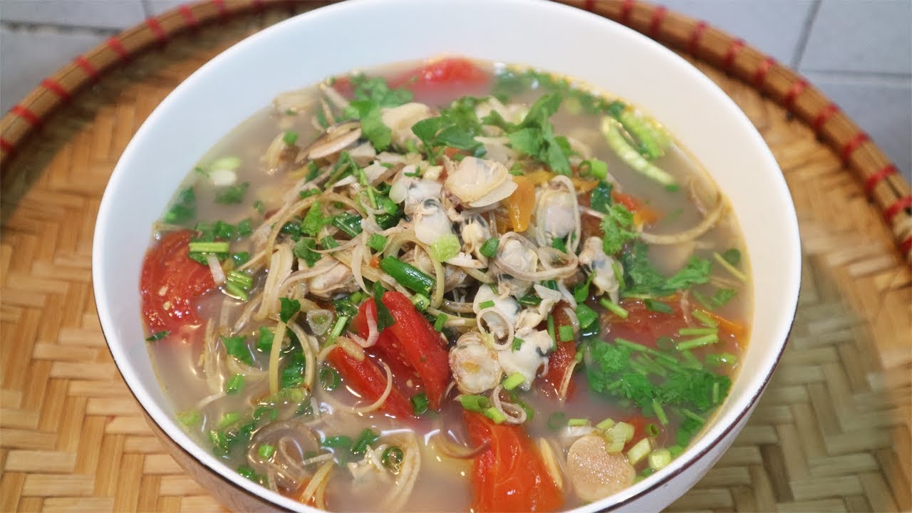 Canh hến nấu hoa chuối lạ miệng nhất định nên thử 