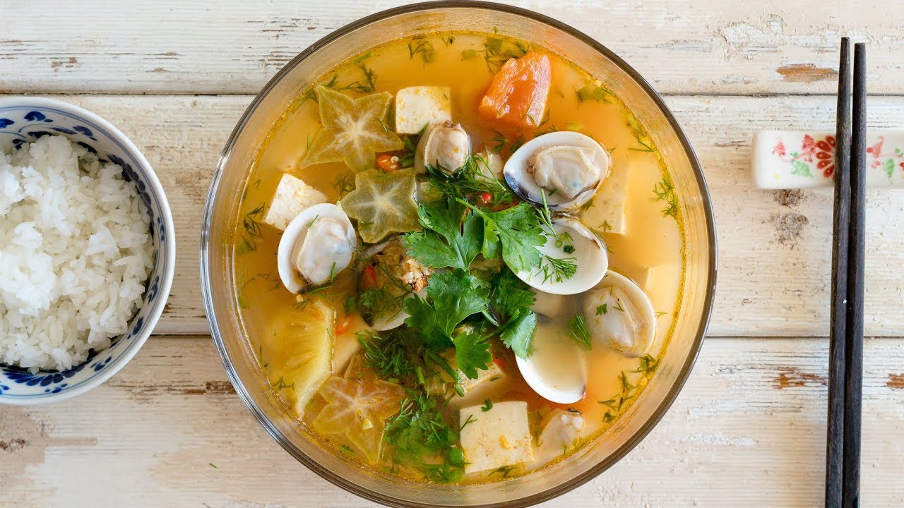 Canh ngao nấu dứa siêu lạ miệng